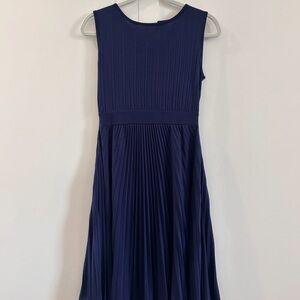 N - Ripe Navy Blue Ribbed Maternity Dress